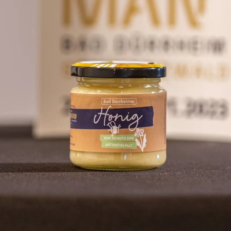 Honigglas aus dem RiderMan-Bienenprojekt