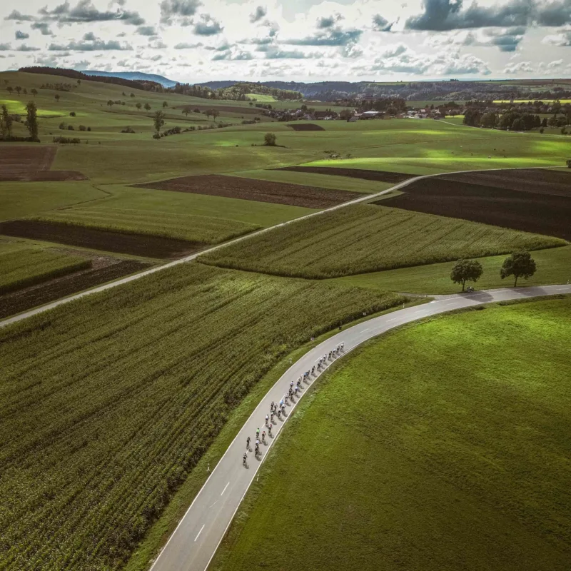Drohnenaufnahme der Strecke bei Mundelfingen